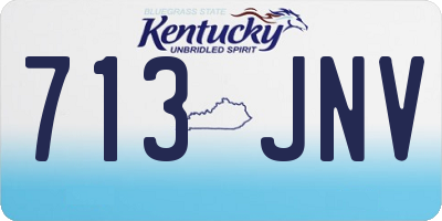 KY license plate 713JNV