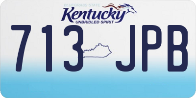 KY license plate 713JPB
