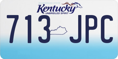KY license plate 713JPC