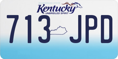KY license plate 713JPD