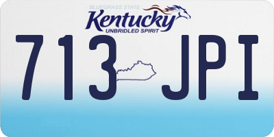 KY license plate 713JPI