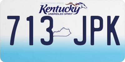 KY license plate 713JPK