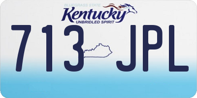 KY license plate 713JPL