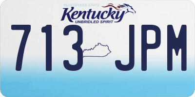 KY license plate 713JPM