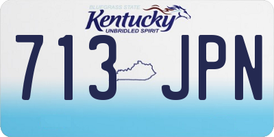 KY license plate 713JPN
