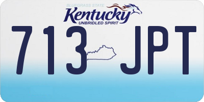 KY license plate 713JPT