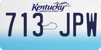 KY license plate 713JPW