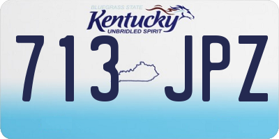 KY license plate 713JPZ