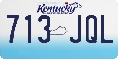 KY license plate 713JQL