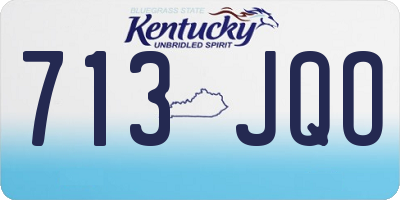 KY license plate 713JQO