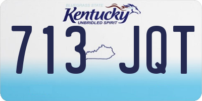 KY license plate 713JQT