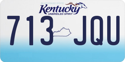 KY license plate 713JQU