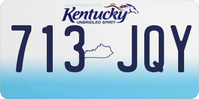 KY license plate 713JQY