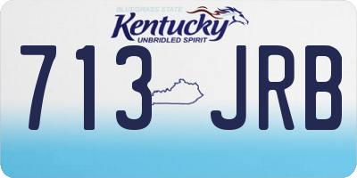 KY license plate 713JRB