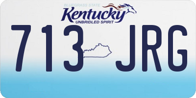 KY license plate 713JRG