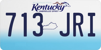 KY license plate 713JRI