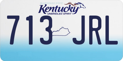 KY license plate 713JRL