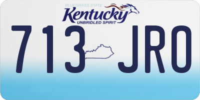 KY license plate 713JRO
