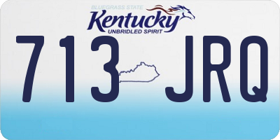 KY license plate 713JRQ