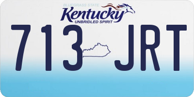 KY license plate 713JRT