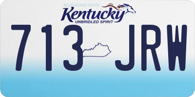 KY license plate 713JRW