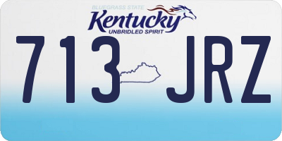 KY license plate 713JRZ