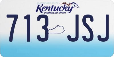 KY license plate 713JSJ