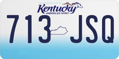 KY license plate 713JSQ