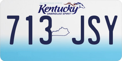 KY license plate 713JSY
