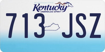 KY license plate 713JSZ