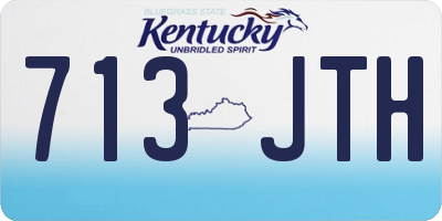 KY license plate 713JTH