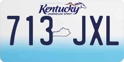 KY license plate 713JXL