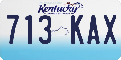 KY license plate 713KAX