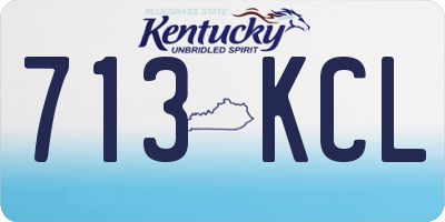 KY license plate 713KCL