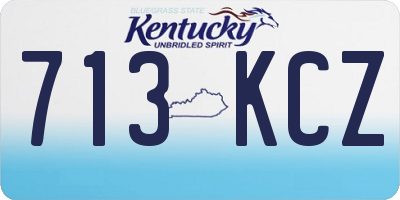 KY license plate 713KCZ