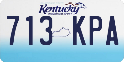 KY license plate 713KPA