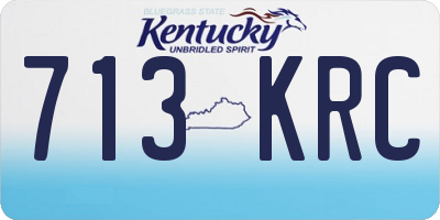 KY license plate 713KRC