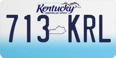 KY license plate 713KRL