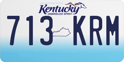 KY license plate 713KRM
