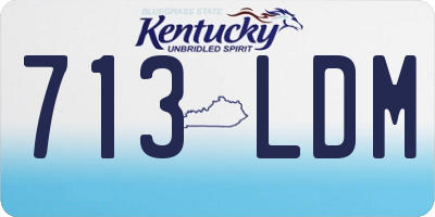 KY license plate 713LDM