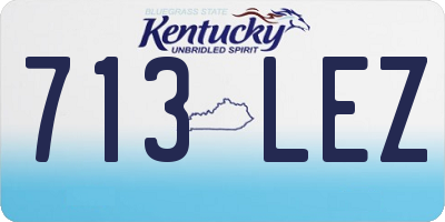 KY license plate 713LEZ