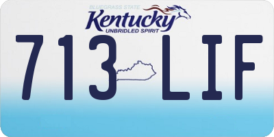 KY license plate 713LIF