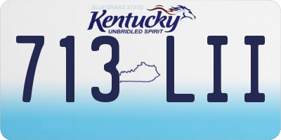 KY license plate 713LII
