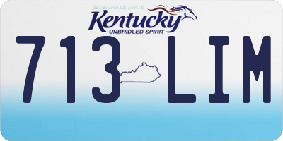 KY license plate 713LIM