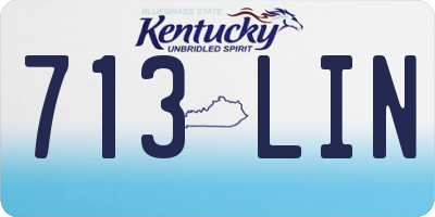 KY license plate 713LIN