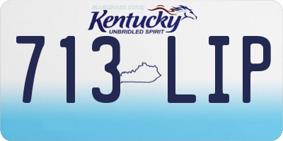 KY license plate 713LIP