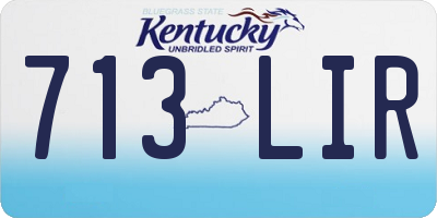 KY license plate 713LIR