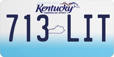 KY license plate 713LIT