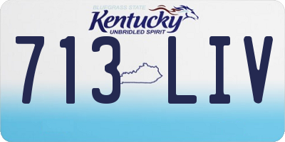 KY license plate 713LIV