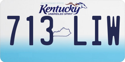 KY license plate 713LIW